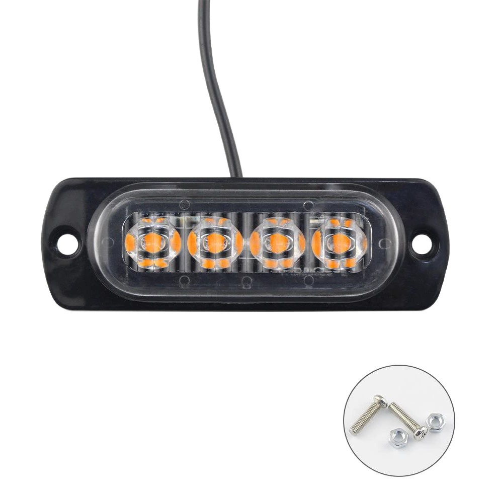 DXZ ультратонкий 12-24 В боковой свет грузовика длинный яркий 4LED сигнальный свет сигнальная лампа декоративный свет указатель поворота