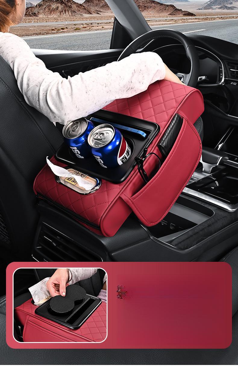 Thickened central armrest box, simple car armrest box heightening pad, car tissue box