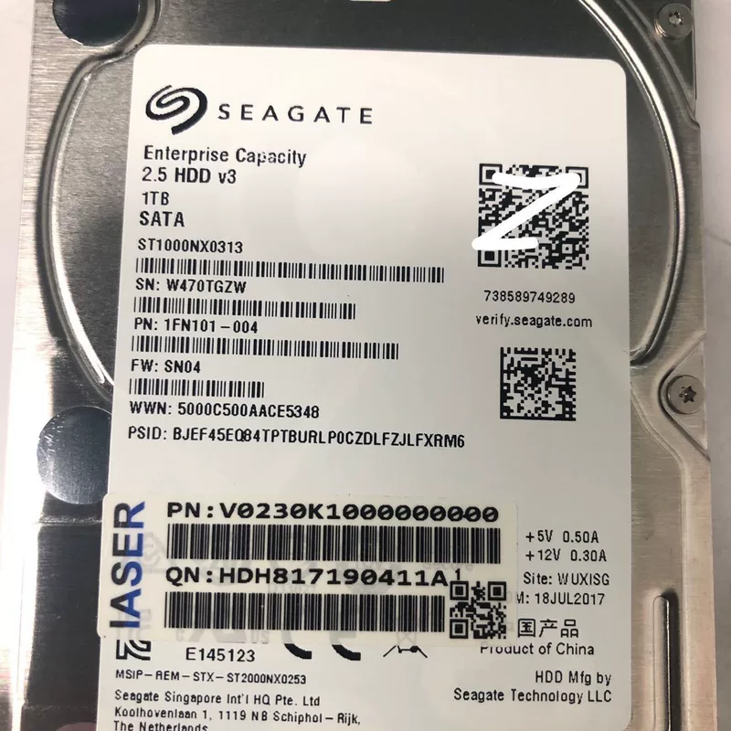 Серверный жесткий диск корпоративного класса 1TB SATA Inspur 2,5-дюймовый 1T ST1000NX0313