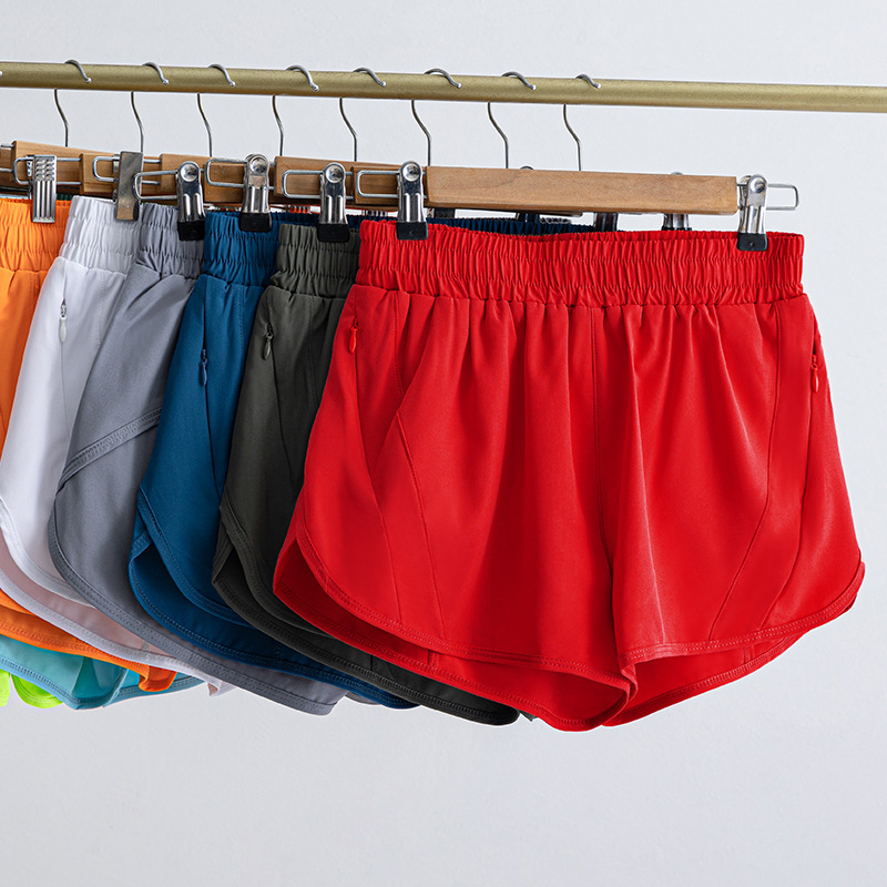 Sports Shorts for Women, Summer Loose-Fitting Two-In-One Anti-Exposure Running Quick-Dry Breathable Casual Yoga Fitness Hot Pants