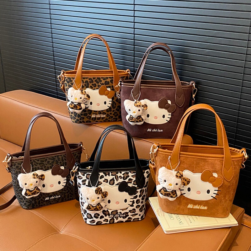 Cute Cartoon Kitty Cat Fashionable Daily Handbag Women's 2025 Winter New Bucket Crossbody Bag Shoulder Cute Cartoon Kitty Cat Fashionable Daily Handbag Women's 2025 Winter New Bucket Crossbody Bag Shoulder