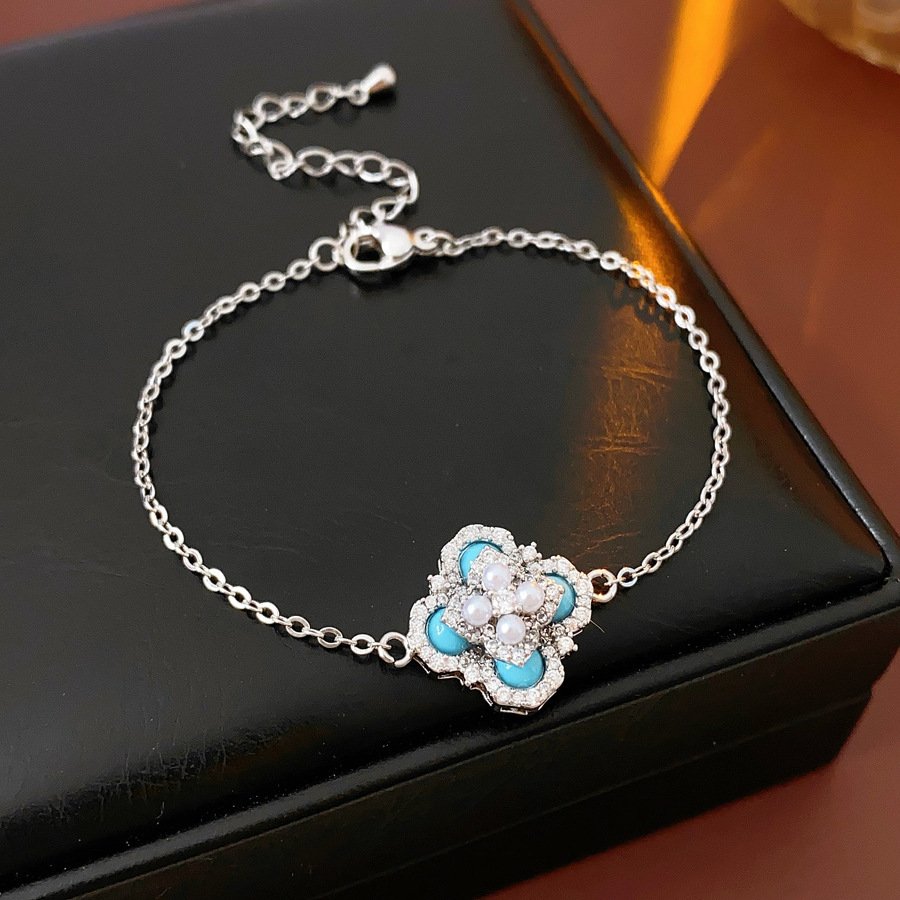 Pulseras de zircon azul marino frescas y lujosas pulseras de alta sensación 2026 nuevas joyas de moda de verano versátiles image 19