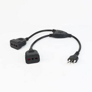 Supply Italian Three-Plug Power Cord, Chilean Male and Female Plug One-To-Two Extension Cord, Chilean Power Cord