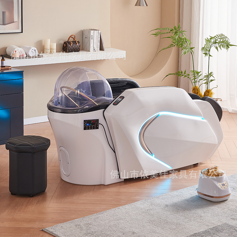 Venta directa de fábrica de gama alta automático inteligente eléctrico masaje champú cama peluquería dedicado cabeza terapia cama