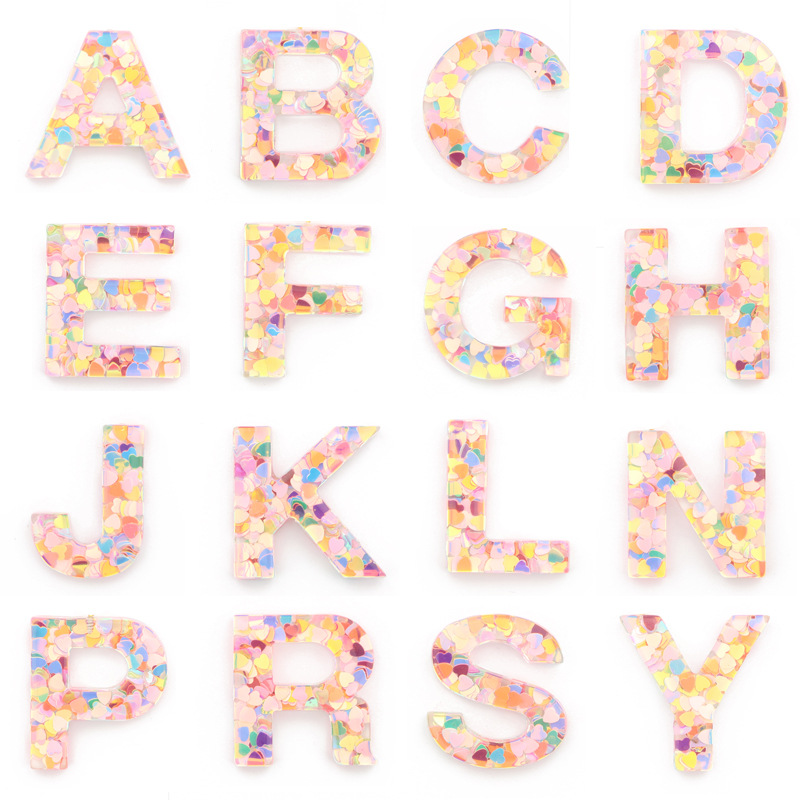 Epoxy Design Fashion Style 1 Piece Fashion Letter Resin Epoxy Women's Keychain