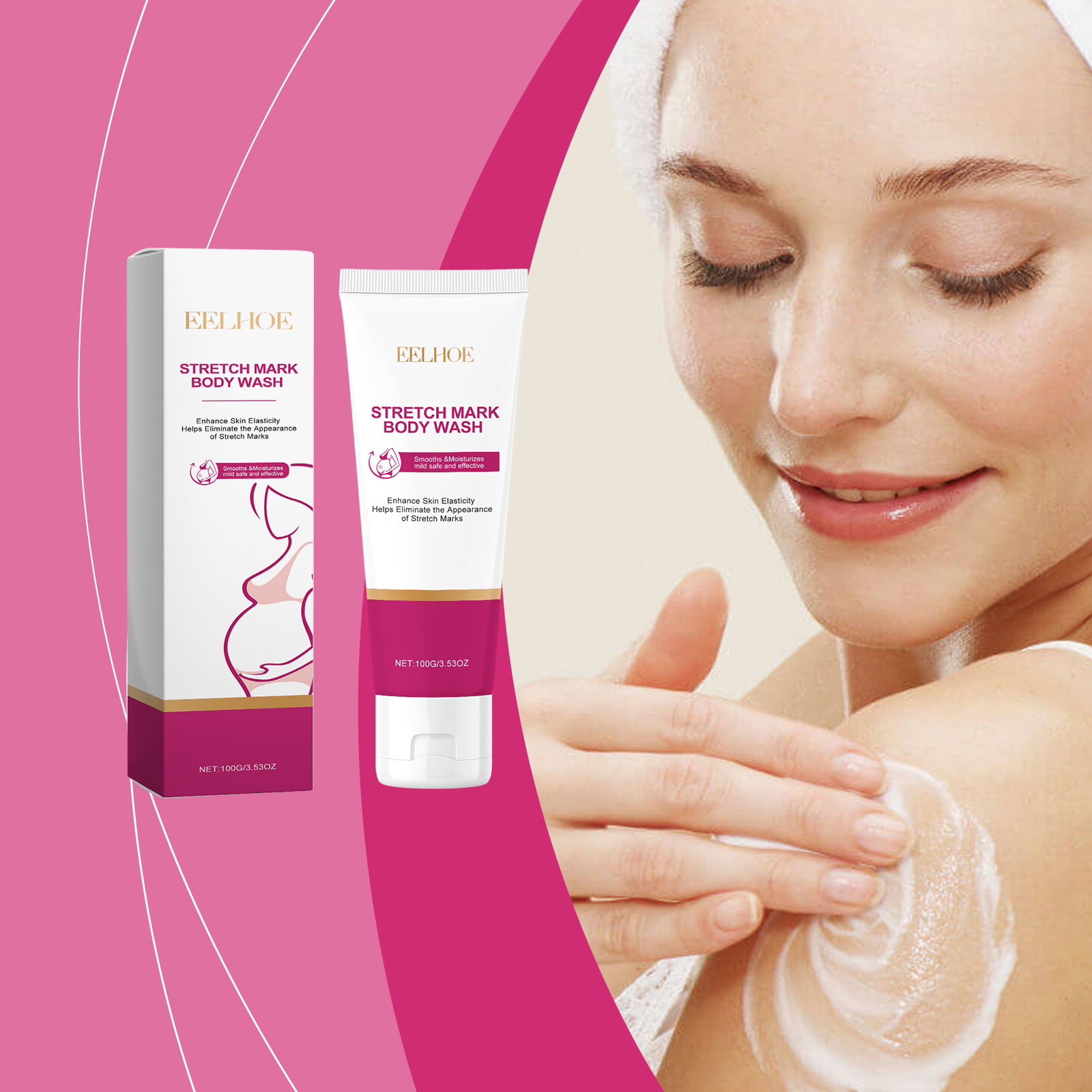 Detergente per il corpo Detergente per il corpo, Detergente delicato per la pelle delle donne Detergente nutriente e idratante per la pelle_voghion.com