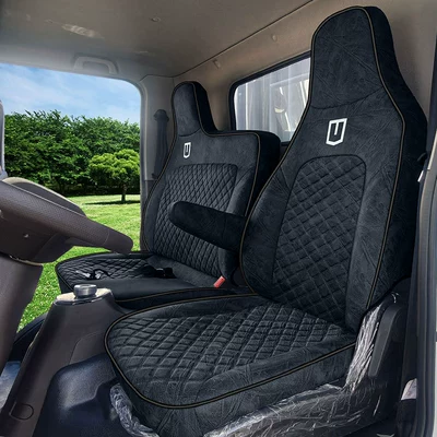Modelə uyğun (Original) oturacaq örtükləri — New Energy Electric Truck Seat - technical-cloth-black-remote-t9et9m