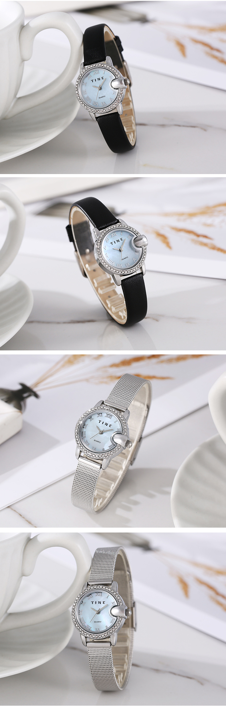 Grenzüberschreitende Perlmutt-Zifferblatt-Quarz-Damenuhr, kreative Gürteluhr, Studentin, Uhrenhersteller, Damenuhr_voghion.com