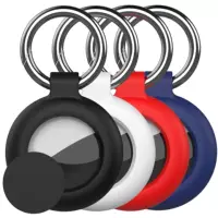 Защитный силиконовый чехол (Apple AirTag) с кольцом и пружинным зажимом, водонепроницаемый размер 3,7×4,4×1,3 см