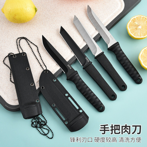 Fighting boat handle meat knife—special for outdoor camping; meat-eating knife, bone-removing knife, hand-held meat-cutting knife, meat-slicing knife, fruit knife.
