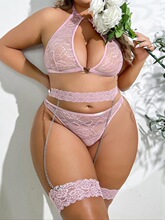 B 35035 Lace Embroidered Sheer Lingerie Set ��˿��������