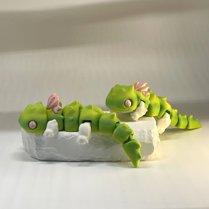 3D Printed 3-Color Winged Doll Fish Children's Gift with Movable Joints, Hand-Held Toy, Car-Mounted Ornament