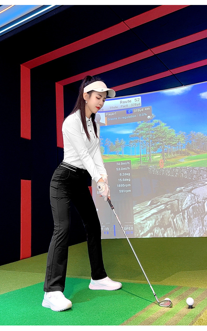 Áo polo nữ dài tay chơi golf co giãn cao họa tiết tương phản — Áo sơ mi POLO màu xanh nước biển [họa tiết Walvag/màu tương phản/độ đàn hồi cao] YF740, Áo sơ mi POLO màu trắng [họa tiết Wallace/tương phản màu/đàn hồi cao] YF740, Áo sơ mi POLO màu cam [họa tiết Walvgue/tương phản/đàn hồi cao] YF740 chi tiết 14