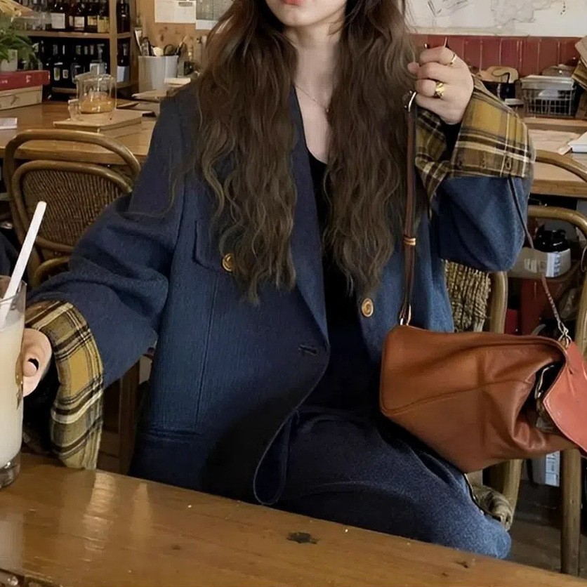 GraceChic 2025 Spring And Autumn New Style Complete Fashionable Elegant Slim Fit Petite Suit Two-Piece Set_voghion.com