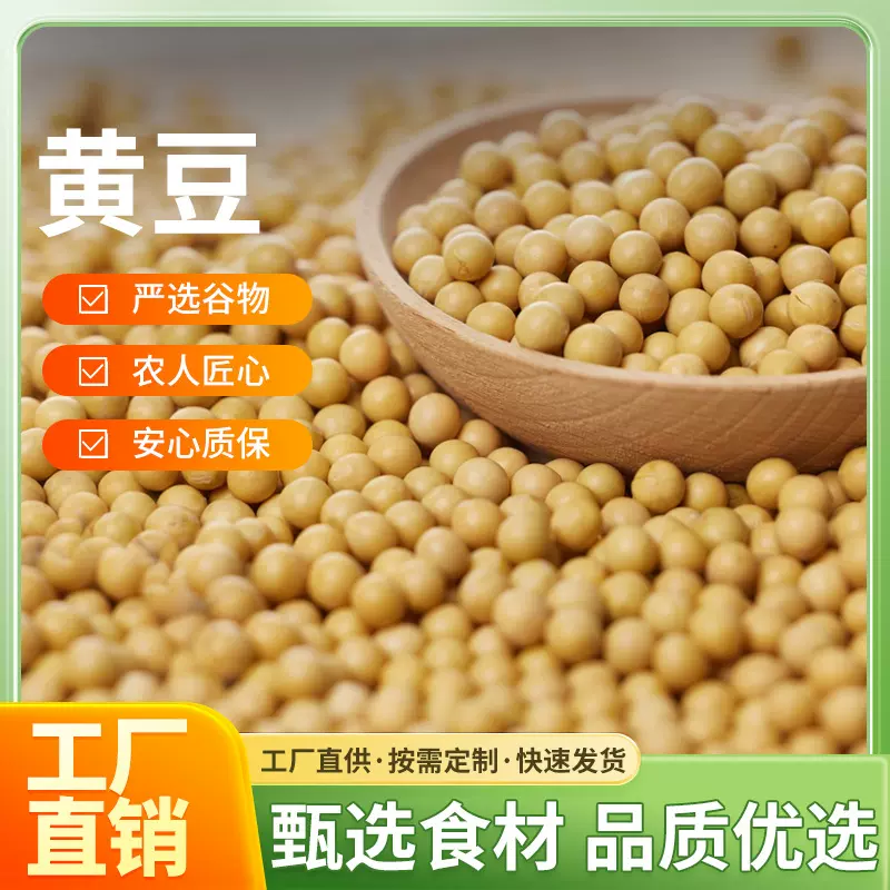 黄豆450g真空包装新货农家土黄豆打豆浆原料生豆饱满黄亮