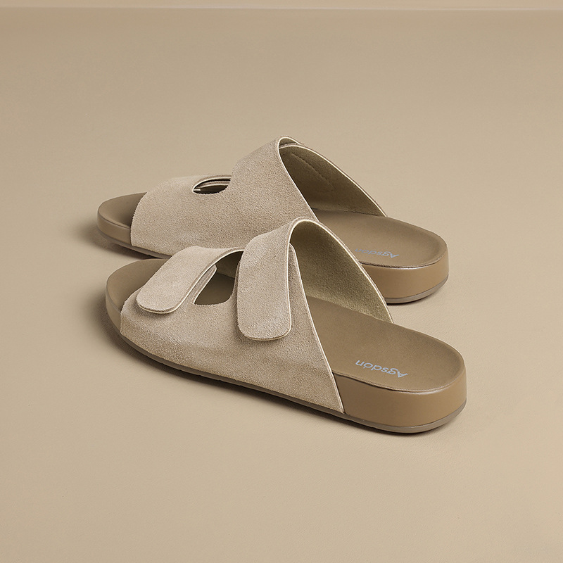 Estrictamente seleccionado Augustion Yellow Birkenstock Pantuflas para mujer 2025 nuevas sandalias de playa planas de plataforma de un pedal de verano