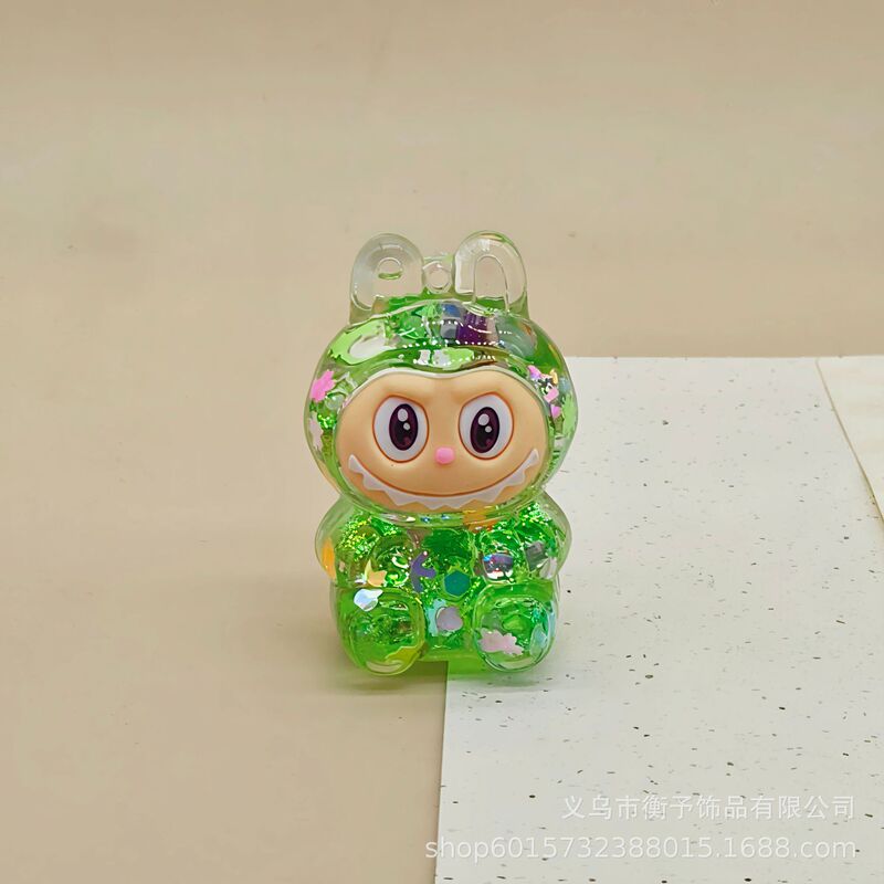 亚克力入油创意流沙摆件拉布布爆闪流沙瓶批发钥匙扣挂件配饰批发|undefined