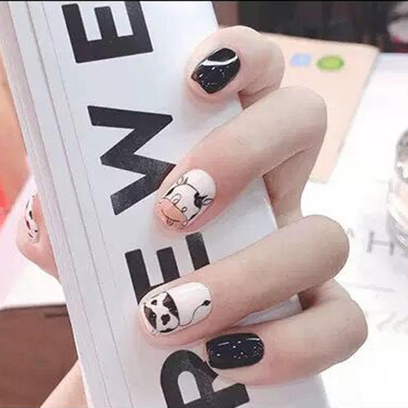 JF-Y032 Liuyun Mu Niu Wearing Manicure Pieces Fake Nail Patch Finished Product Removable and Repeated 24 Pieces Pack