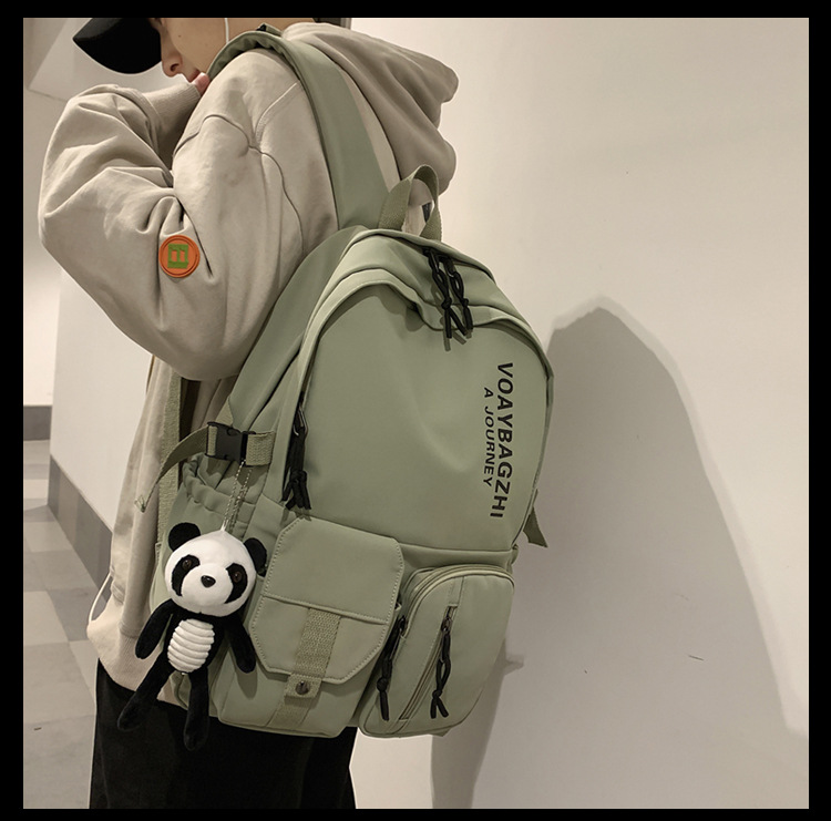 Korean Version Of Large Capacity Wild Backpack College Students Fashion Trend Couple Backpack display picture 27