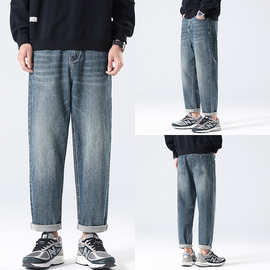 2024秋冬新款小脚牛仔裤男小锥裤JEANS MEN