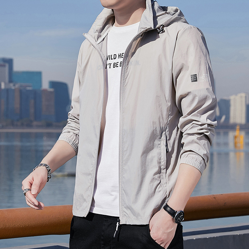 2026 Summer New Style Men's Sunscreen Clothing, Breathable Ultra-thin Hooded Jacket, Outdoor Sports Fishing Suit
