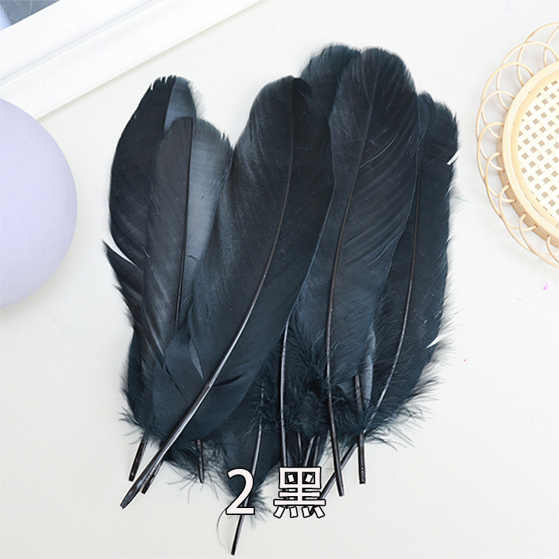 Plumas negras al por mayor DIY accesorios de decoración de ropa accesorios escenas de diseño de fábrica de plumas tienda directa