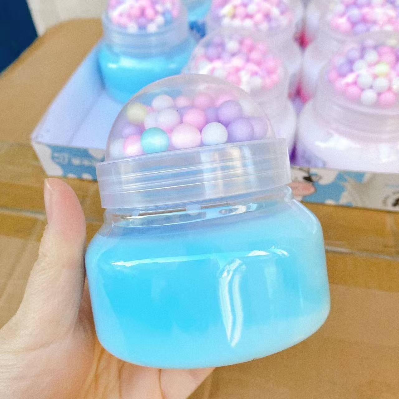 Nuevo doble cinta espumante espuma bola de barro de color slim vaca de alto valor facial cristal barro juguetes de puzzle lotes