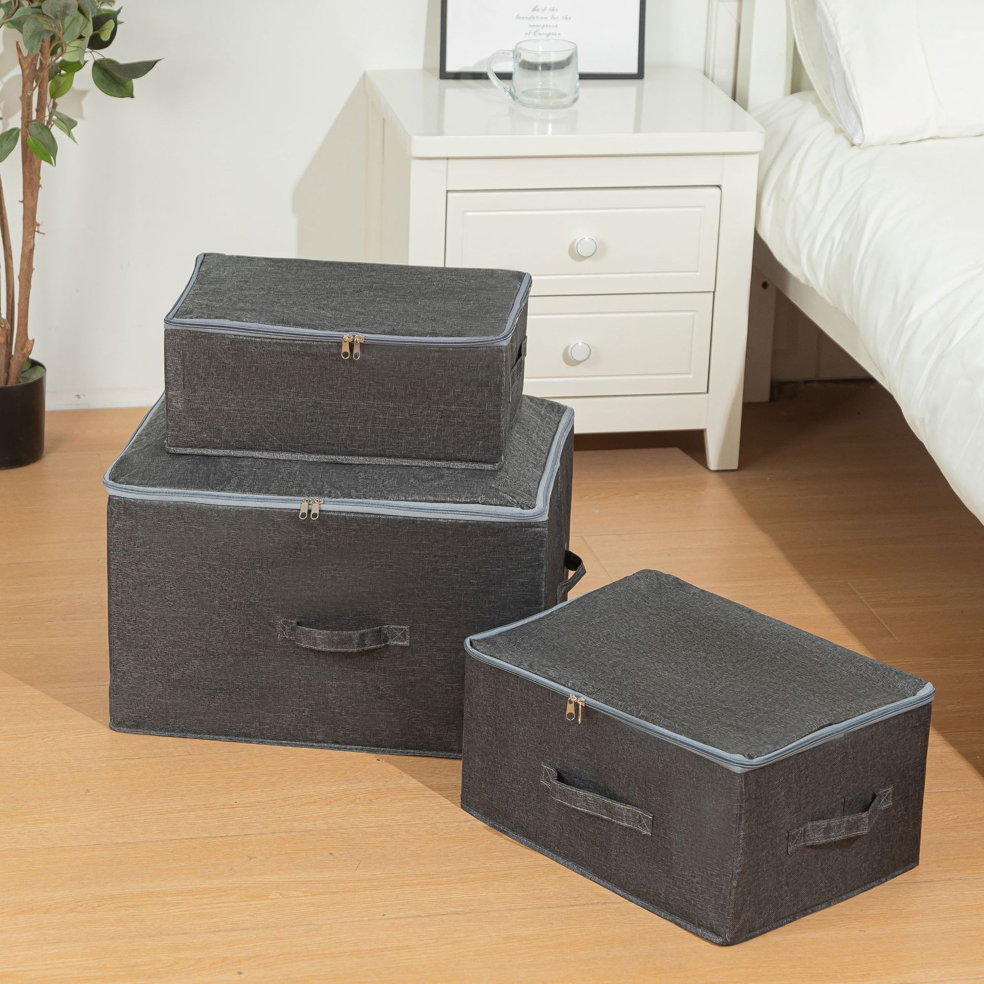 Storage Box with Lid, Household Flip-Top Large Thickened Folding Storage Box, Wardrobe for Clothes Storage