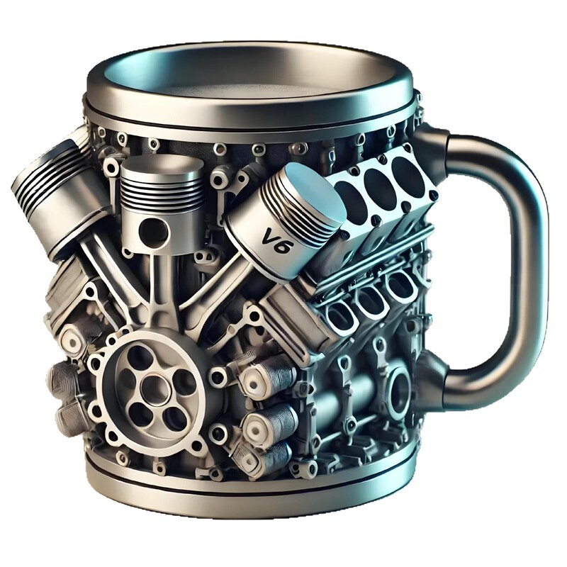 アメリカンエンジンカップ エンジンモデルカップ 樹脂工芸品 3D立体模型 コーヒーカップ ビールカップ|undefined