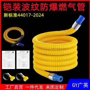 44017-2024 Household armored liquefied gas gas gas pipe natural gas pipe stove metal explosion-proof corrugated pipe
