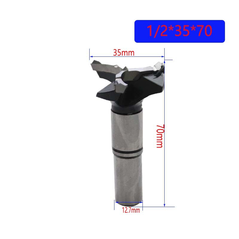 Máquina de grabado al por mayor, abridor de 35 agujeros, broca para trabajar la madera, vástago de 1/2, sierra de aleación de tres hojas, broca de bisagra tres en uno.