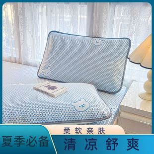 Pillowcase Ice Silk Pillowcase Beanie Pillowcase Pair of Cooling Mats for Home Use Adult 48Cmx74Cm Pillowcase Dirt-Resistant Summer
