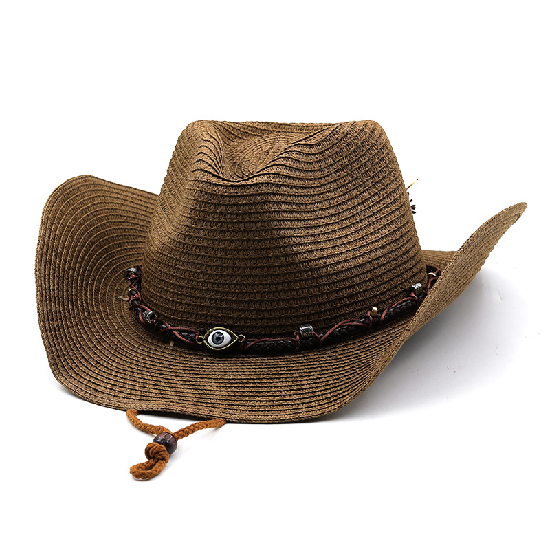 Unisex Cowboy Style Devil's Eye Curved Eaves Floppy Hat display picture 2