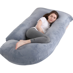 Cross-border entity Amazon supplier wholesale pregnant women pillow detachable crystal velvet G-type side waist pillow