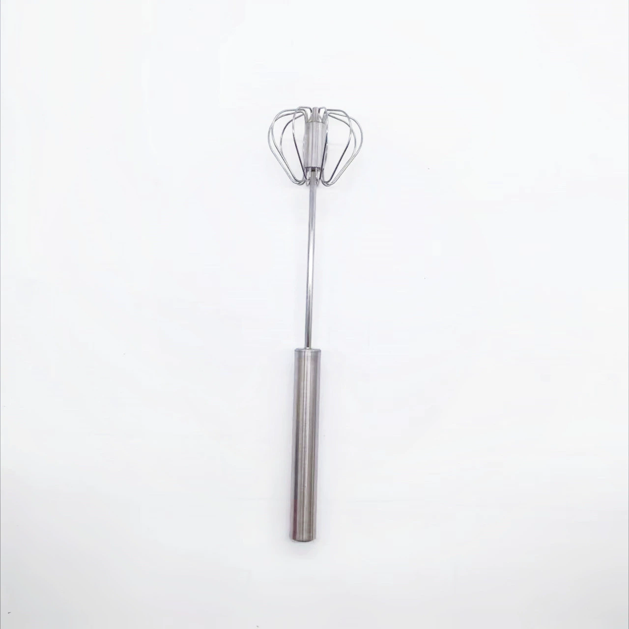 Press-type semi-automatic rotary beater, stainless steel cream baking manual whisk kitchen tool factory