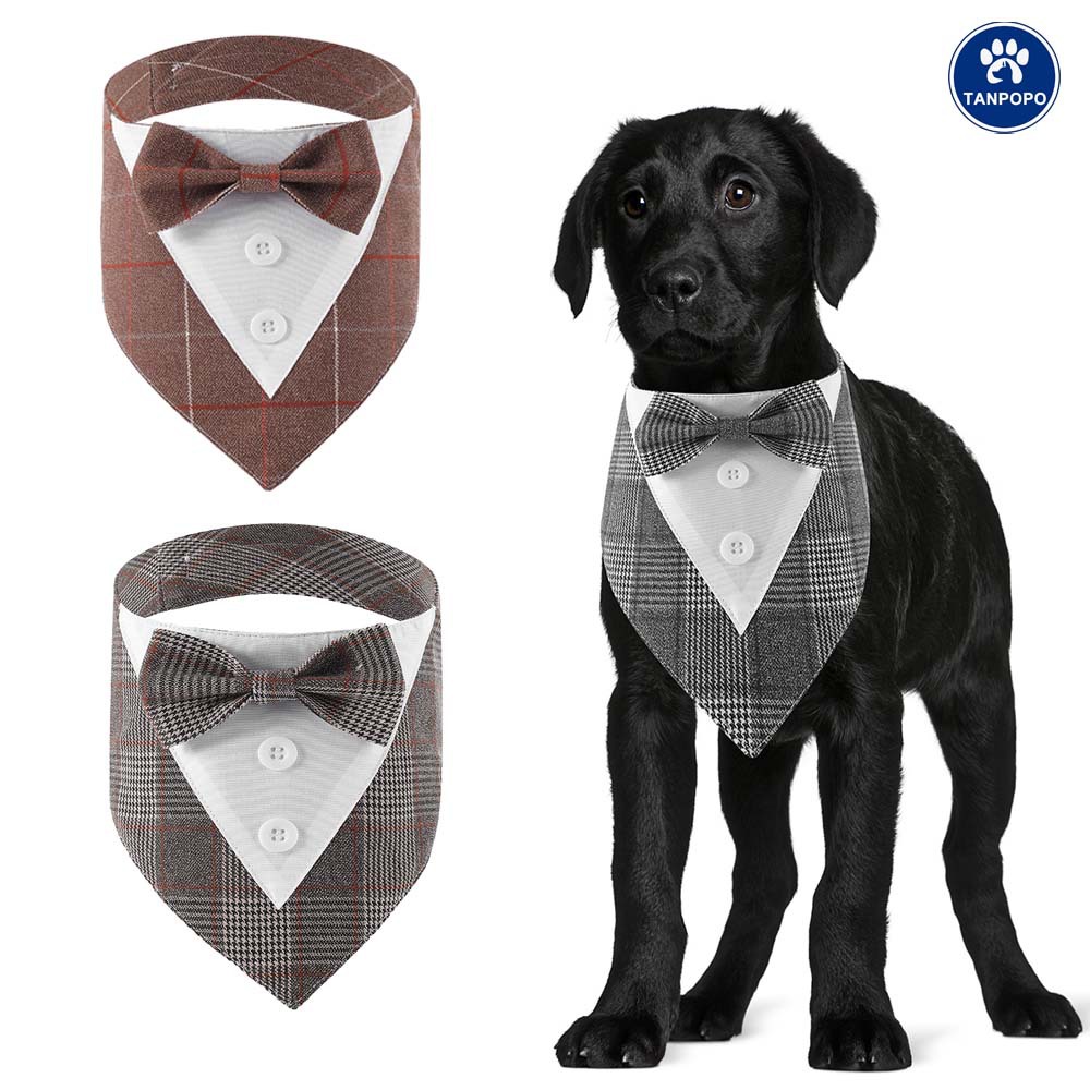 TANPOPO nuevo traje de moda transfronterizo toalla triangular para mascotas velcro toalla toalla de saliva para perros bufandas