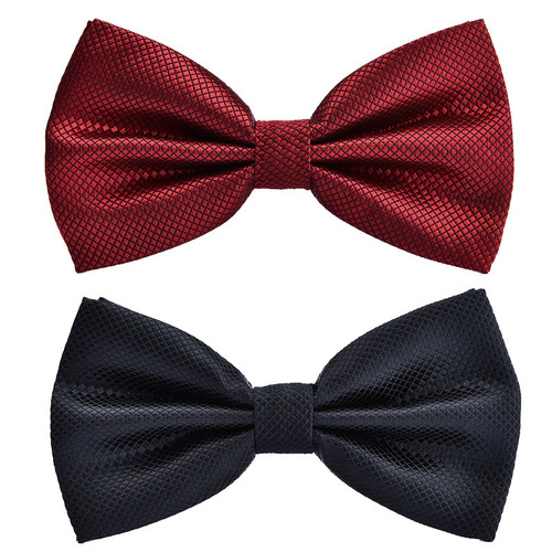 Bow tie men's formal wedding Korean style trendy double-layered groom's wedding men's and women's solid color bow tie bow wholesale