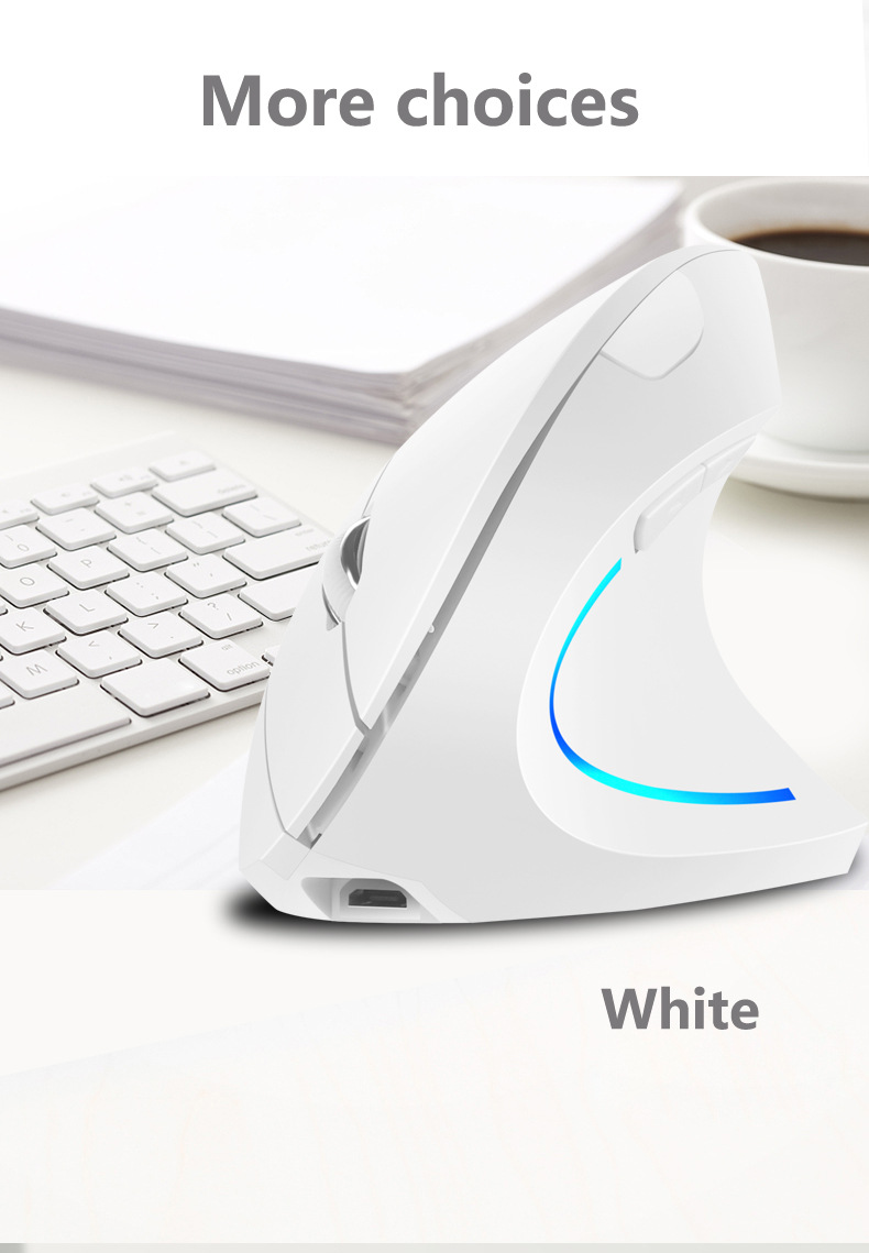 H1 2,4g ratón vertical prevención ratón mano soporte ergonomía DPI ajustable