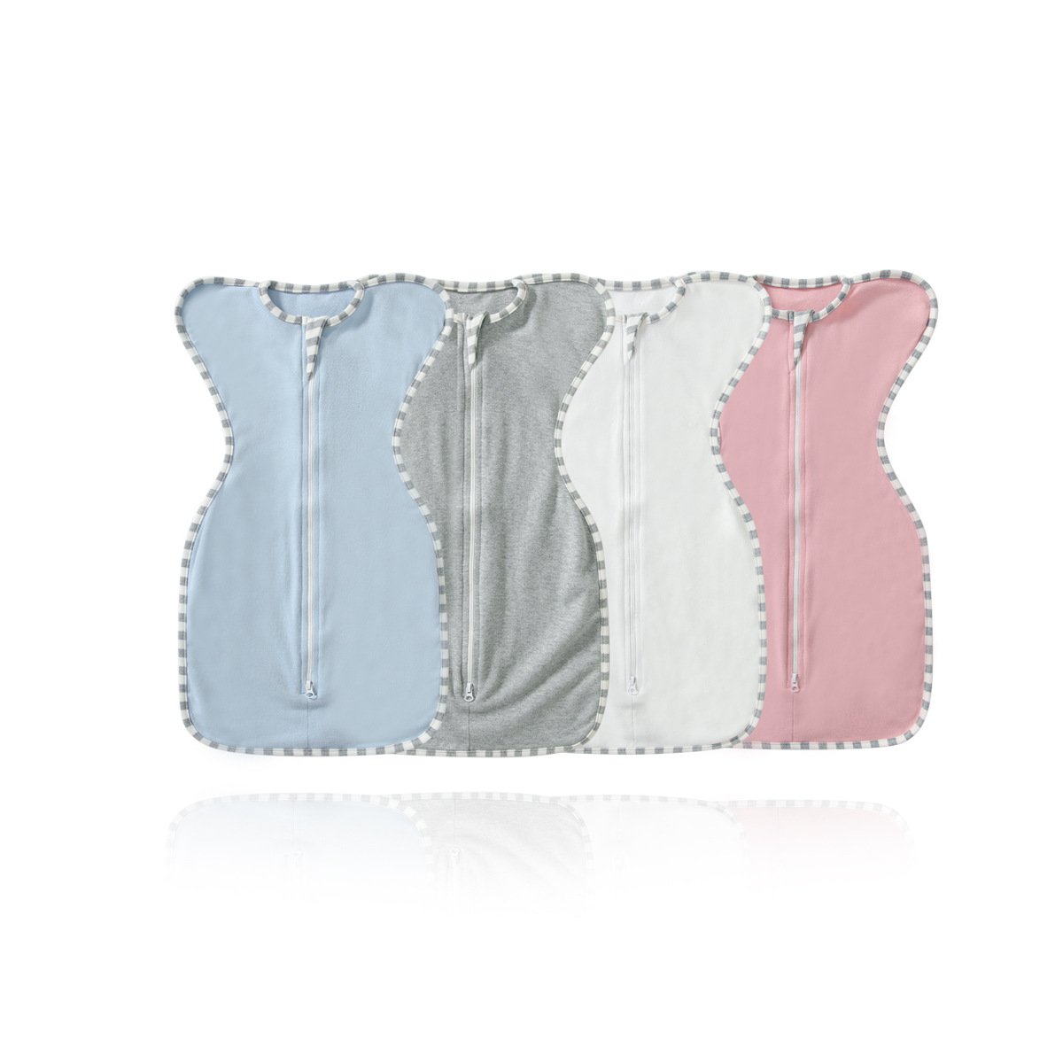 Cross-border Baby Swaddling Sleeping Bag Hands Anti-kick Quilt Newborn Baby Solid Color Cotton Sleeping Bag Anti-startle Quilt Spring and Autumn