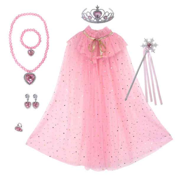 High quality children's shawl tulle outside the cloak Elsa Princess Decorative Cloak Stage Performance Dress Up Mesh