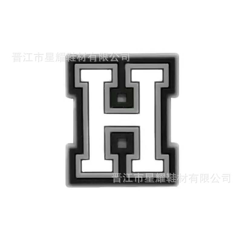 En stock agujero zapatos accesorios PVC plástico gota zapato flor zapato hebilla zapato decoración carta número 37 correa de muñeca hebilla decorativa flor