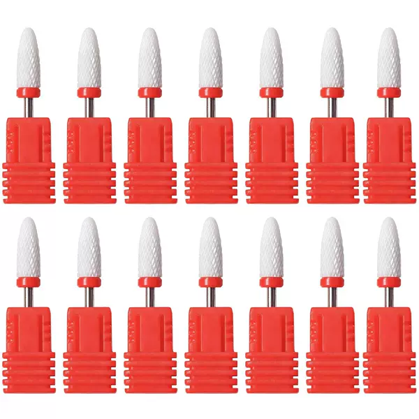 White ceramic grinding head, corn head, dead skin remover, nail polish remover, polishing head, pre-treatment nail machine accessory