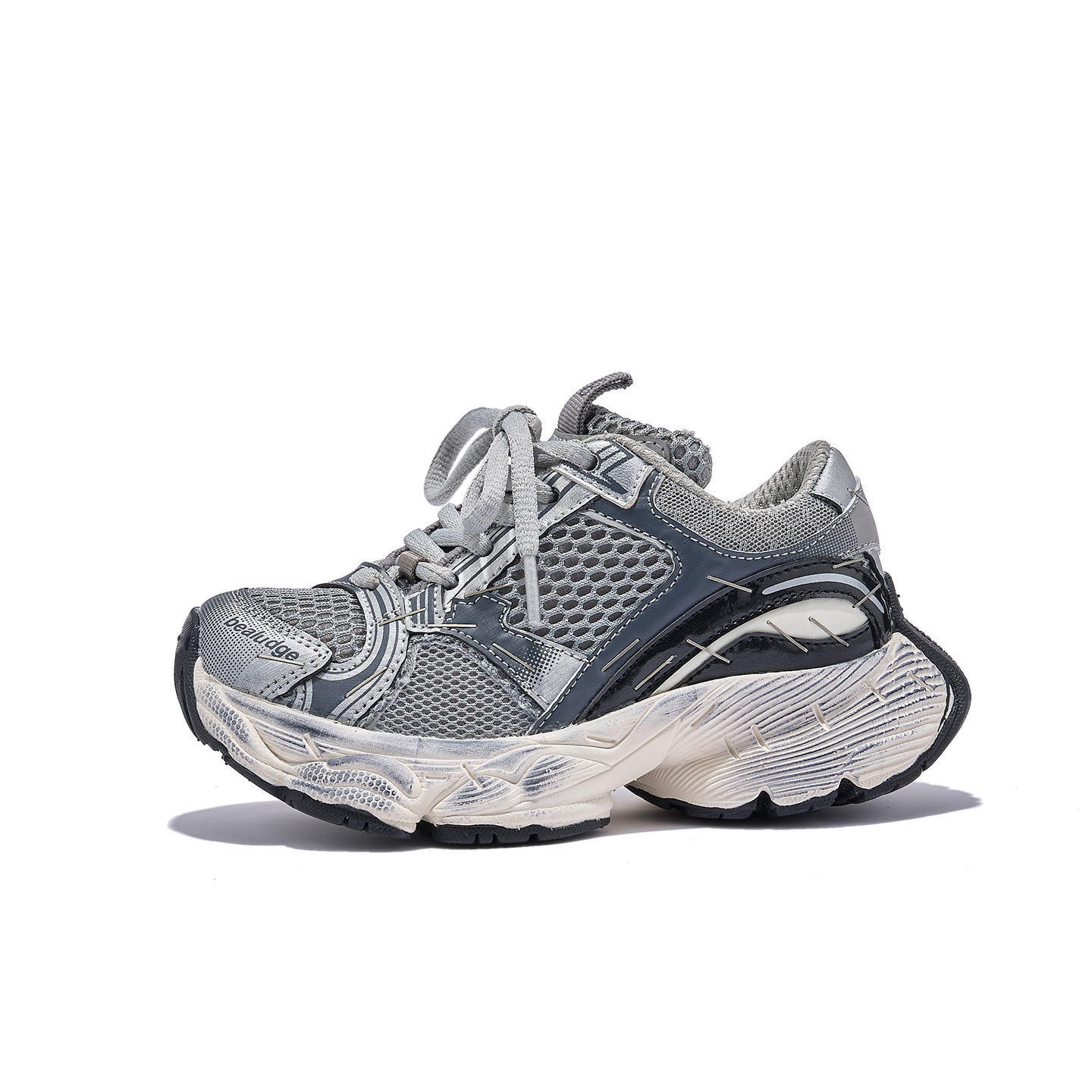 Children's Sports 2025 Autumn New Fashion Vintage Stapler Boys' Dad Girls' Mesh Running Shoes_voghion.com