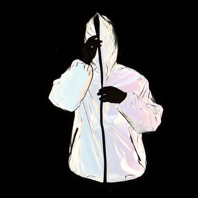 Directly supplied by the manufacturer, popular spring and autumn men's reflective hooded cycling jacket, windproof motorcycle luminous loose-fit coat for running Directly supplied by the manufacturer, popular spring and autumn men's reflective hooded cycling jacket, windproof motorcycle luminous loose-fit coat for running
