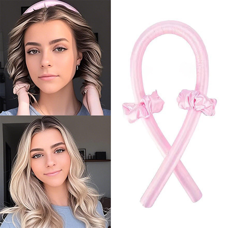 No daña el cabello amazon perezoso espuma de sueño esponja rizador de cabello de ondas grandes conjunto de anillo de cabello sin barra de rizos calientes