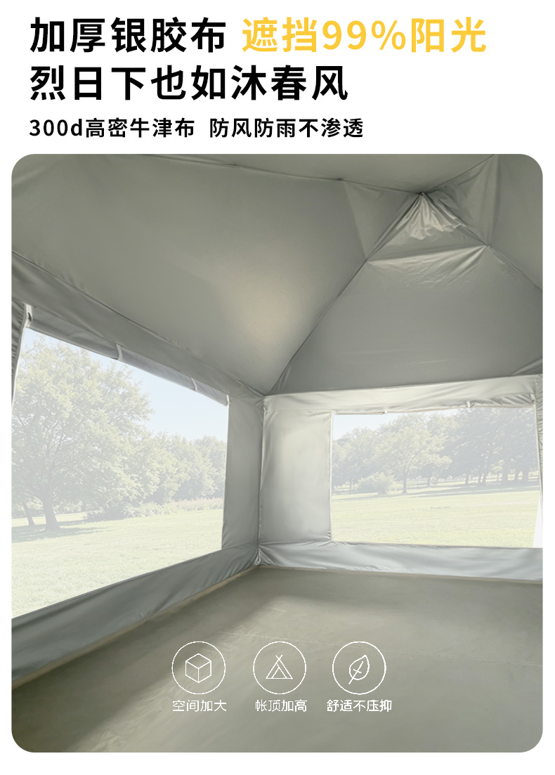 Mozaki single-layer sunshade tent, camping tent with four corners, outdoor advertising tent, stall tent