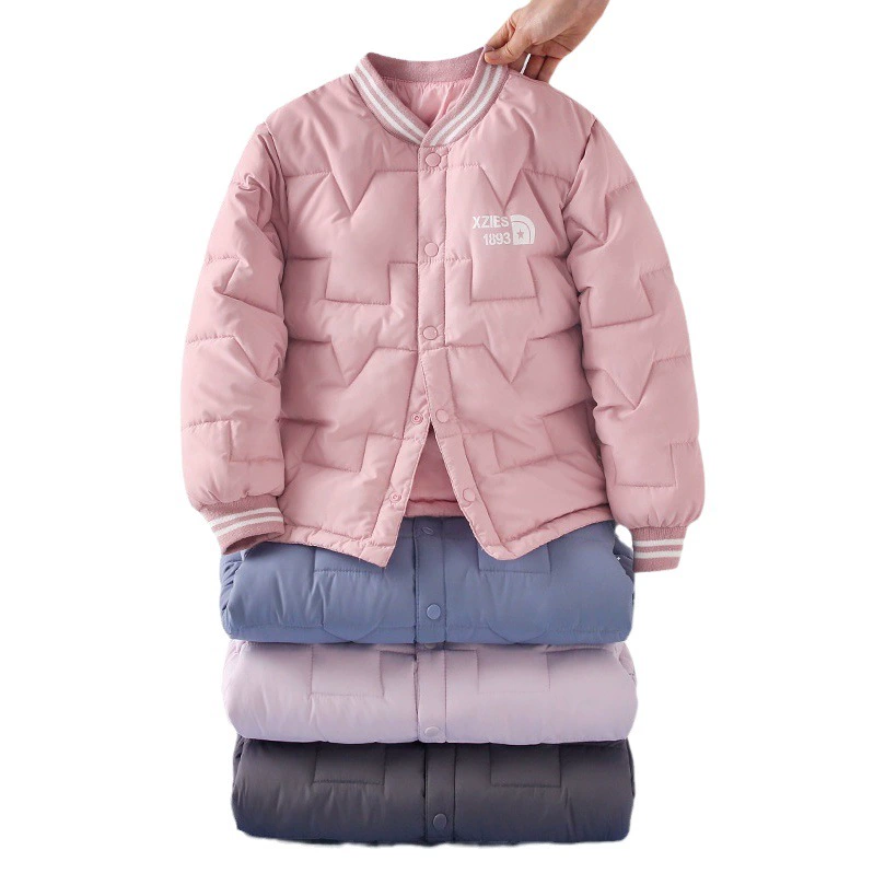 Новая детская пуховая куртка для осени и зимы, легкая пуховая куртка для мальчиков и девочек, можно носить как внутреннюю, так и внешнюю одежду, подходит для детей постарше и школьников.