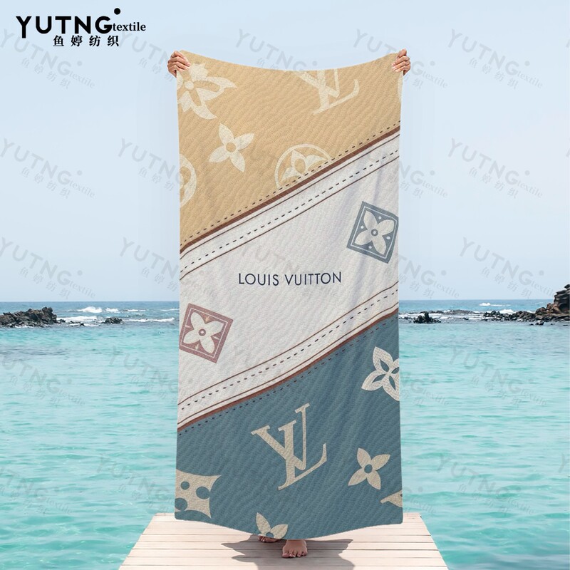 Louis Vuitton Style Printed Beach Towel, Water-Absorbent and Quick-Drying Large Bath Towel, Unisex Beach Vacation Towel Louis Vuitton Style Printed Beach Towel, Water-Absorbent and Quick-Drying Large Bath Towel, Unisex Beach Vacation Towel