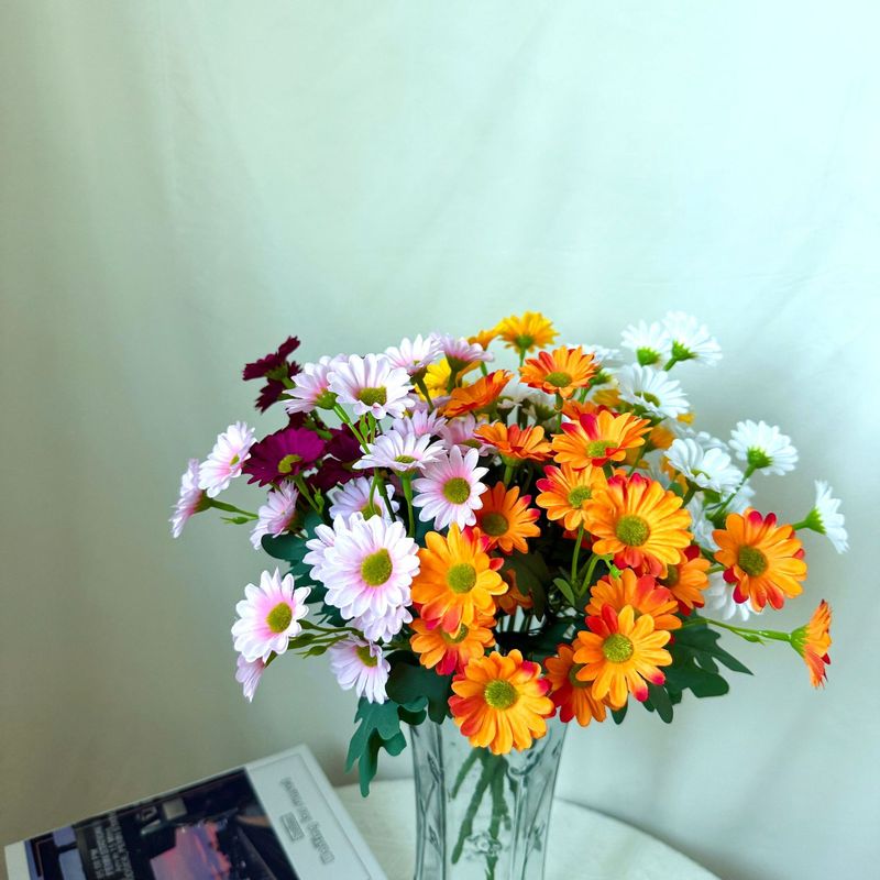 亚马逊跨境仿真花小雏菊洋甘菊家居装饰拍摄道具花束场景布置批发|undefined