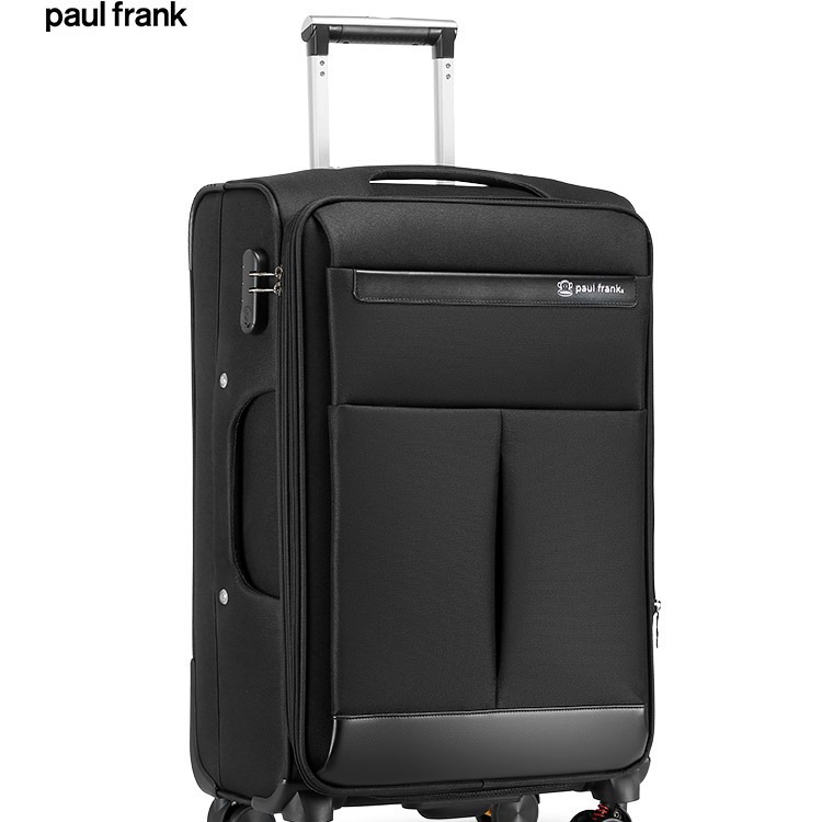 ビッグマウスモンキー オックスフォード製 トロリーケース 女性用スーツケース 男性用キャリーケース キャスター付き 20inch桁ダイヤルロック付き トラベルボックス 機内持ち込み可能 26インチ レザーボックス